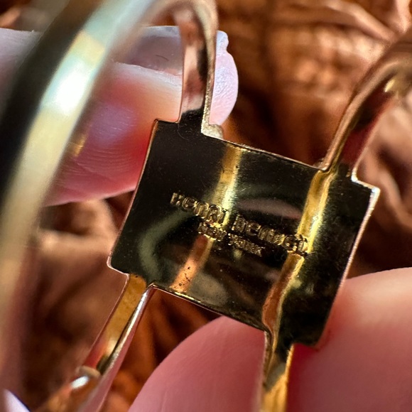 Henri Bendel Gold Cocktail Ring with Gold Stone- Size 7 - Picture 3 of 6